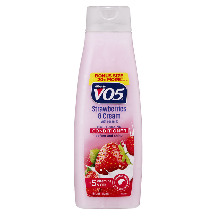 Alberto VO5 Conditioner, Moisturizing, Strawberries & Cream, Bonus Size 15 Fl Oz
