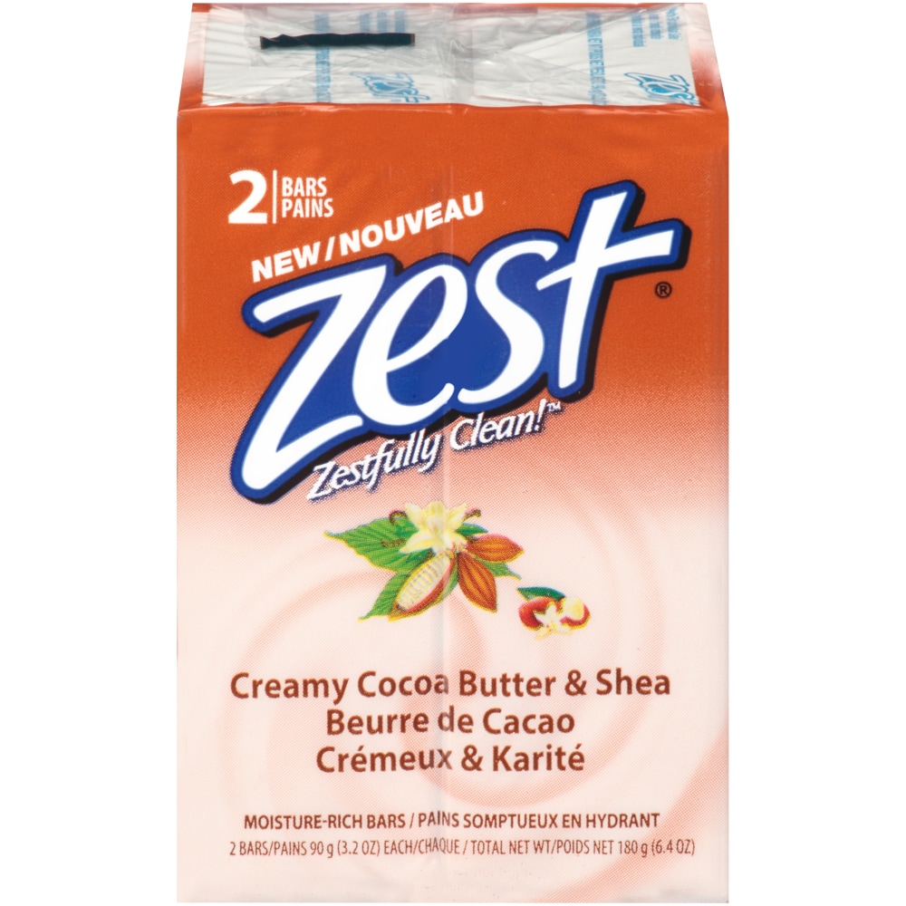 Zest Bar Soap 2pk/3.2z Each Cocoa Butter