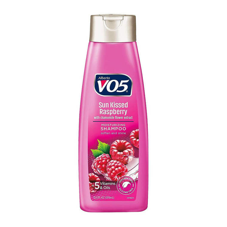 Alberto VO5 Herbal Escapes Sun Kissed Raspberry With Chamomile Extract Balancing Shampoo For Unisex, 12.5 Ounce