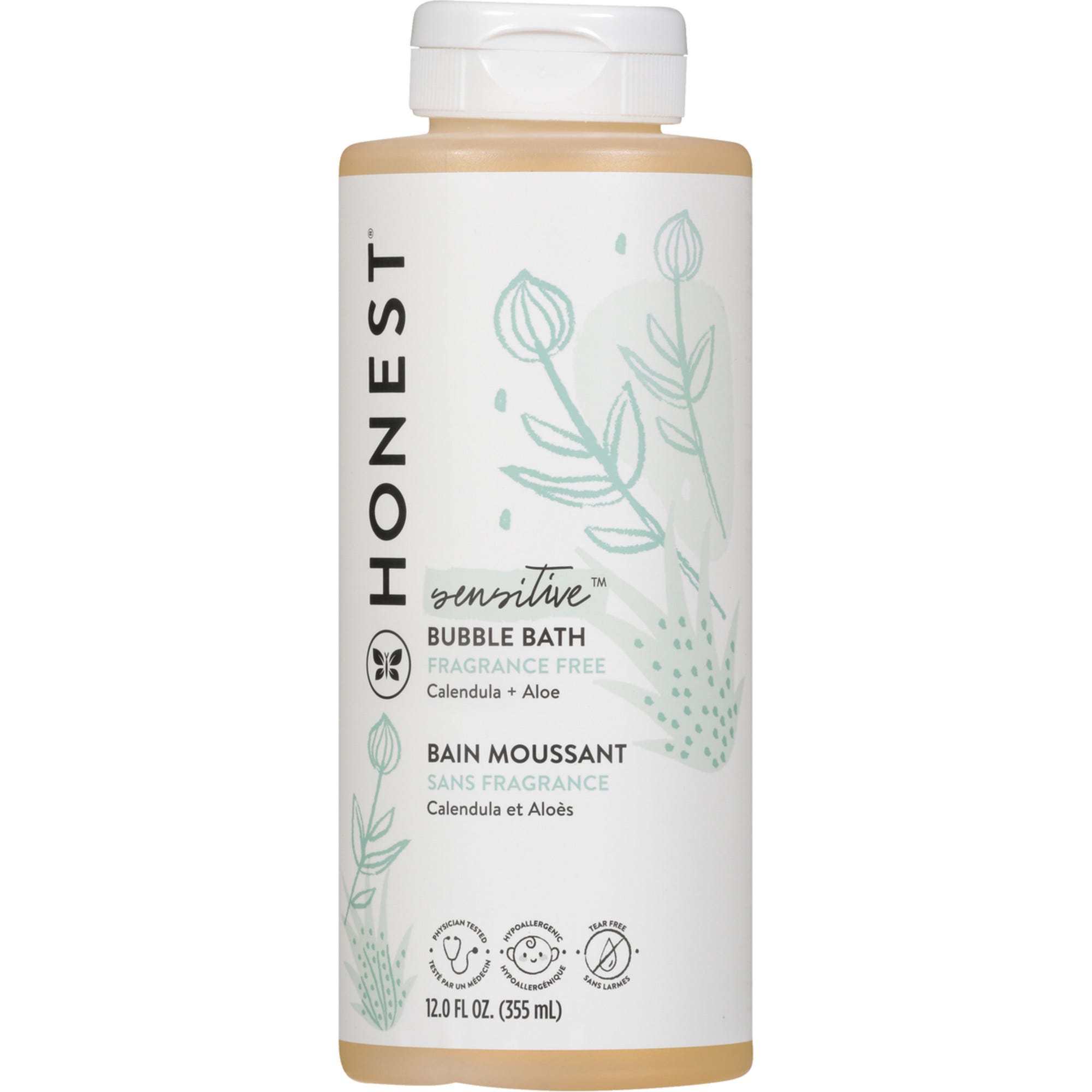 The Honest Company Purely Simple Bubble Bath Fragrance Free 12 Fl Oz