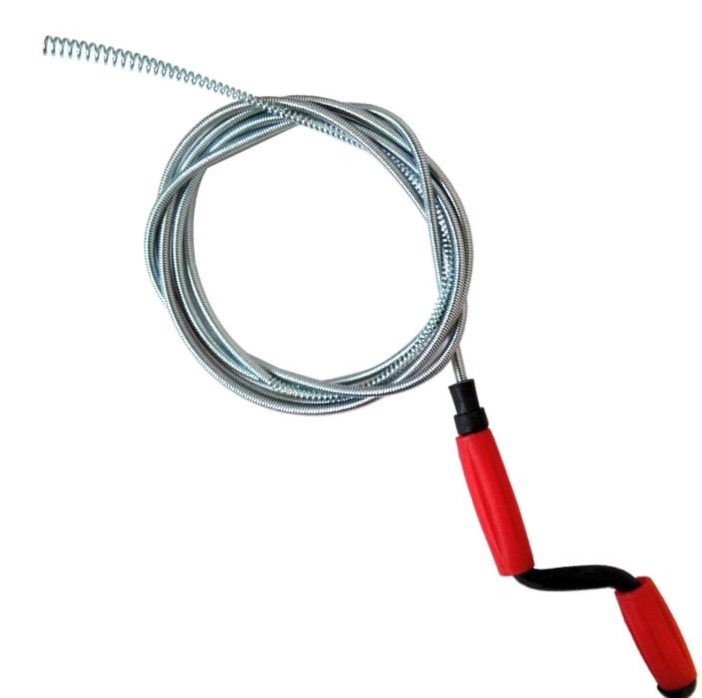 Topzone 10ft Handheld Flexible Snake Sewer Pipe Drain Hair Clog Plunger Cleaning Tool