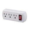 1 Pc Of 3-Prong Wall Tap Grounded Triple Plug Outlet Adapter Power Splitter With On/Off Switch UL Listed
