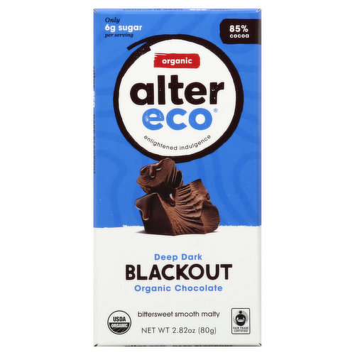 Alter Eco Organic Deep Dark Blackout Chocolate Bar