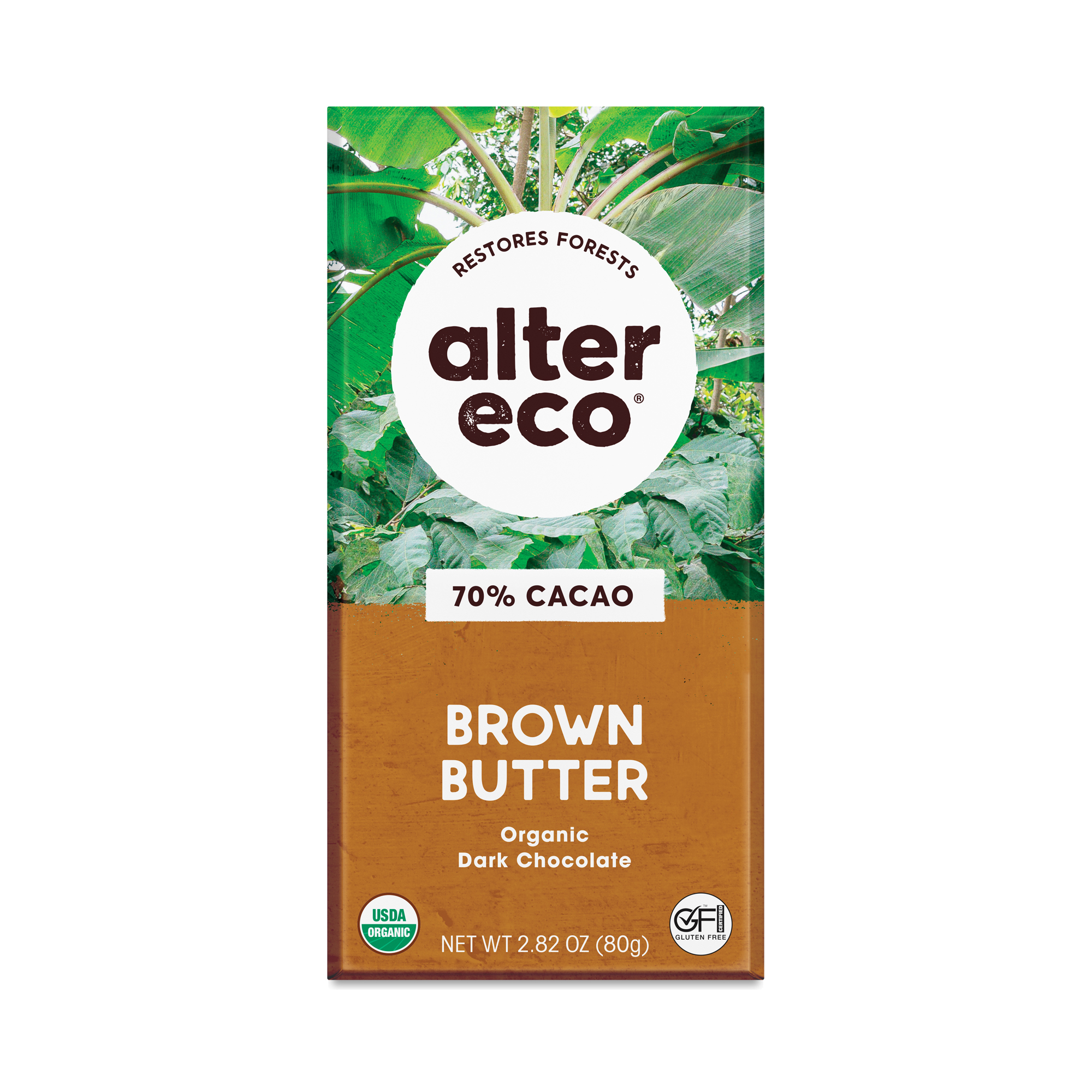 Alter Eco Dark Salted Brown Butter Organic Chocolate Bar 2.82 Oz