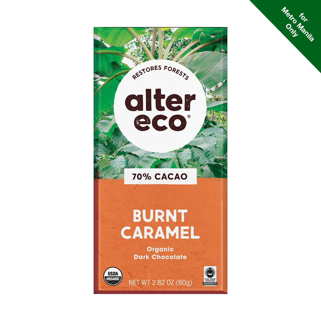 Alter Eco Organic Deep Dark Salted Burnt Caramel Chocolate Bar