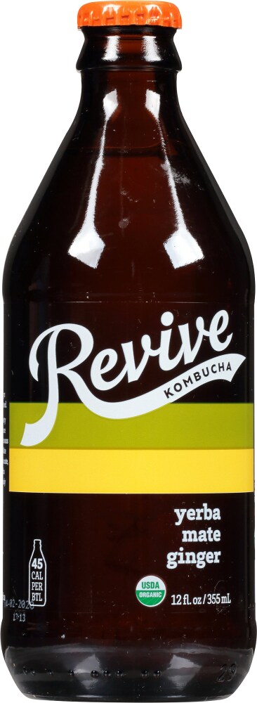Revive Yerba Mate Ginger Kombucha