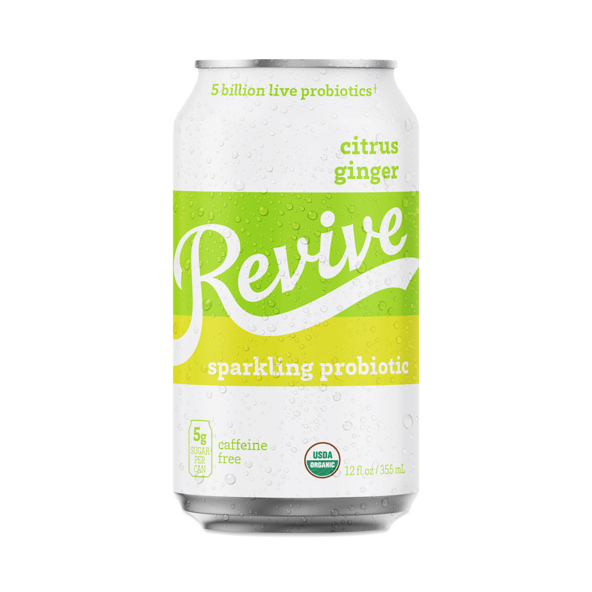 Revive Citrus Ginger Sparkling Kombucha 12 Fl. Oz. Can
