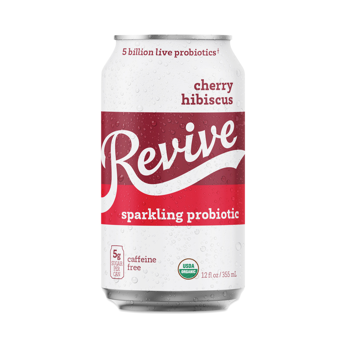 Revive Cherry Hibiscus Sparkling Kombucha 12 Fl. Oz. Can