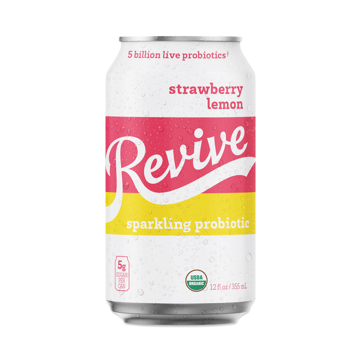 Revive Strawberry Lemon Sparkling Kombucha 12 Fl. Oz. Can