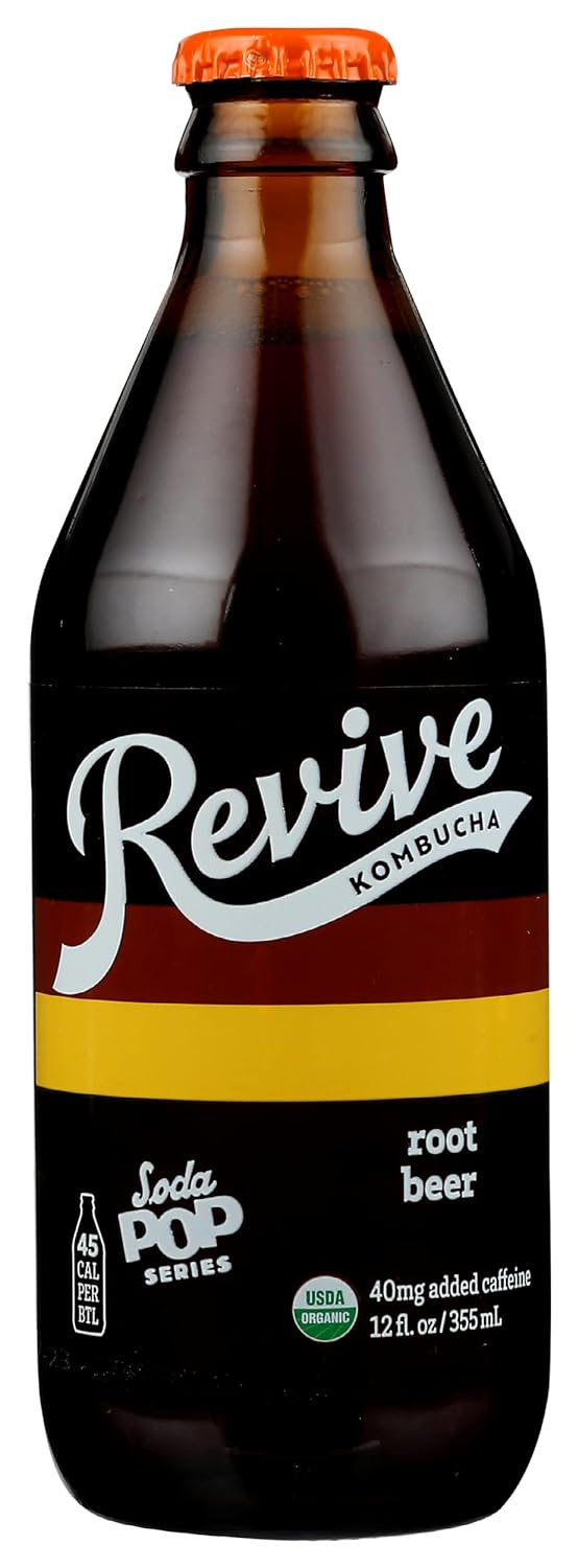 Revive Drinks Organic Root Beer Kombucha, 12 FZ