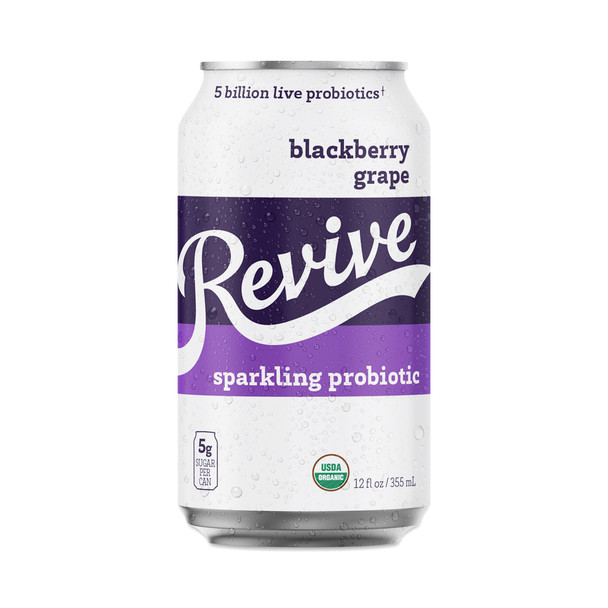 Revive Sparkling Probiotic Blackberry Grape - Case Of 12-12 FZ