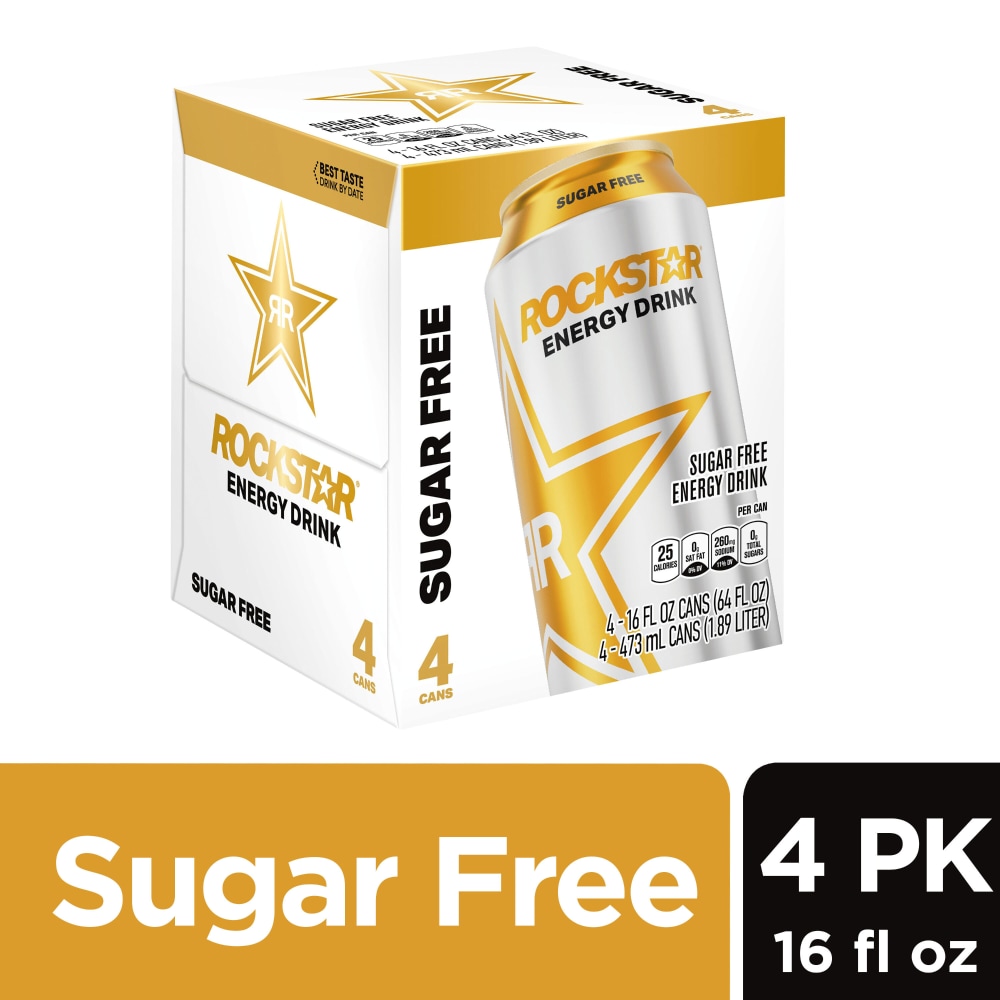 Rockstar Sugar Free Double Strength Energy Drink - 4pk/16 Fl Oz Cans