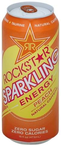 Rockstar Energy Drink, Sparkling, Peach
