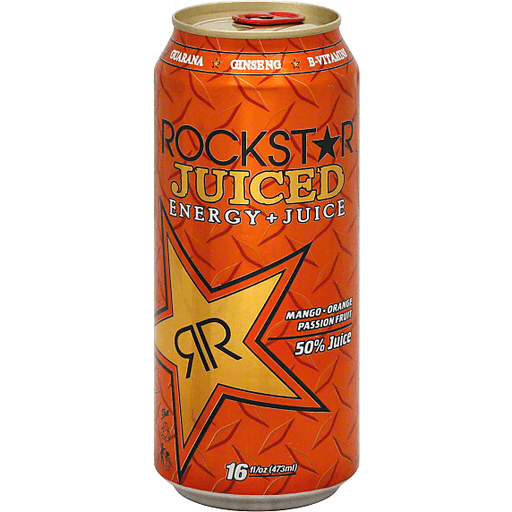 Rockstar Juiced Energy + Juice, Mango, Orange, Passion Fruit