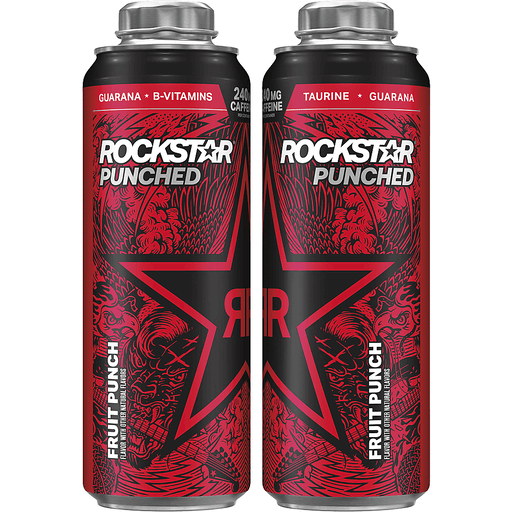 Rockstar Punched Energy Drink Fruit Punch 24 Fl Oz Can