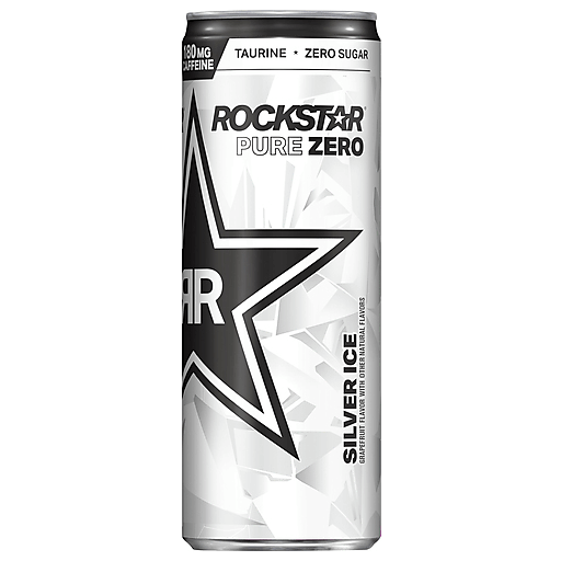 Rockstar Pure Zero, Silver Ice Grapefruit Flavor, Sugar Free Energy Drink