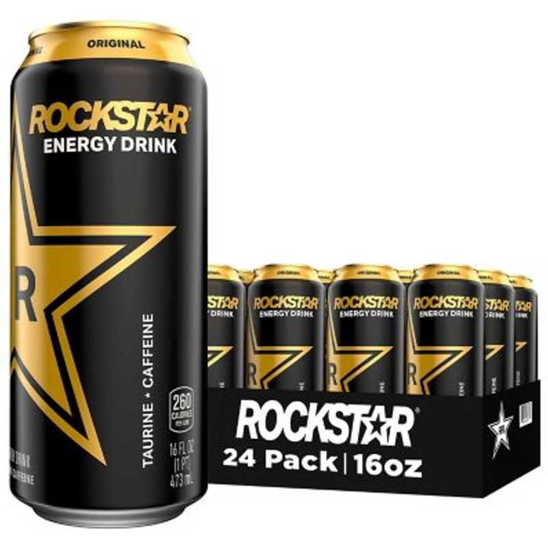 HOA Rockstar Caffeine And Electrolytes Energy Drink 384oz Can