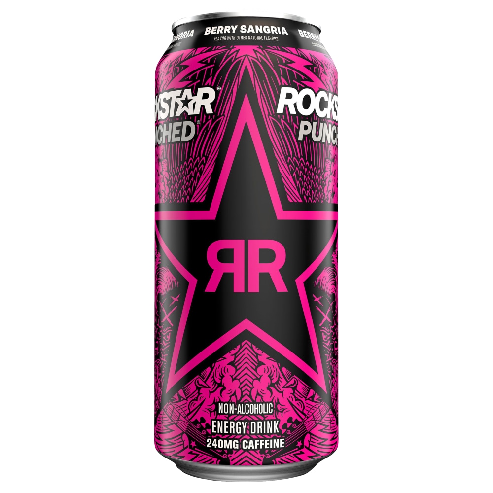 Rockstar Energy Drink, Berry Sangria, Non-Alcoholic 16 Fl Oz