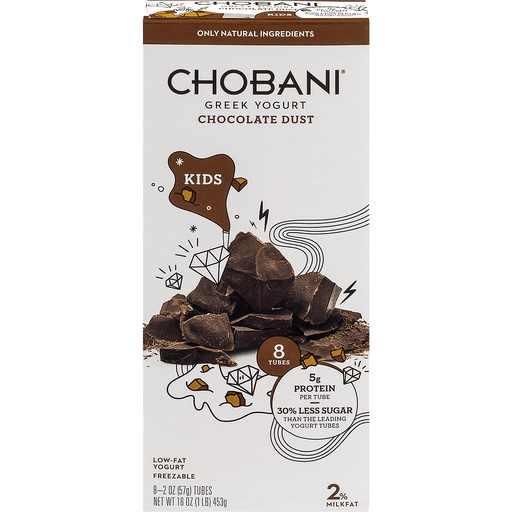 Chobani Kids Greek Yogurt Tubes Chocolate Dust
