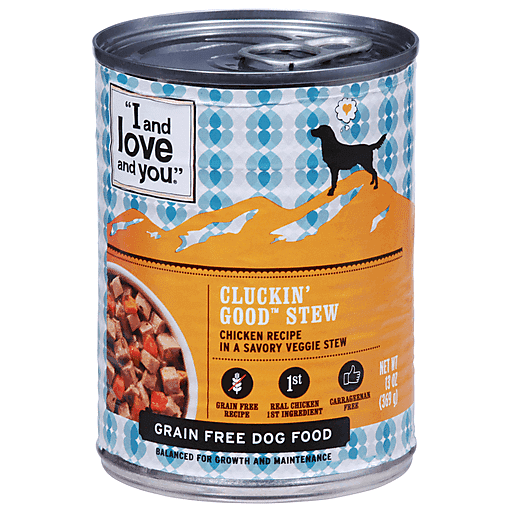 I and Love and You Cluckin' Good Stew Chicken + Veggie Wet Dog Food - 13oz/12pk