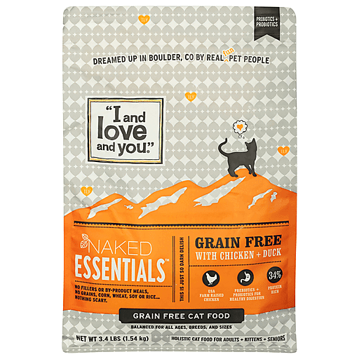 I And Love And You I Naked Essentials Chicken & Duck Grain Free Dry Cat Food, 3.4 Lb