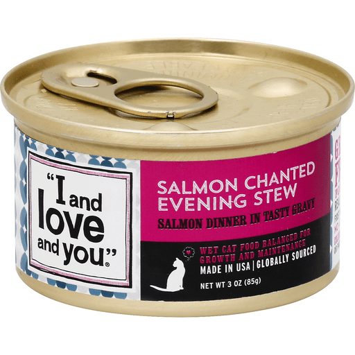 I and love and you. I&LOVE&YOU: Salmon Chanted Evening Stew Cat Food Can, 3 Oz