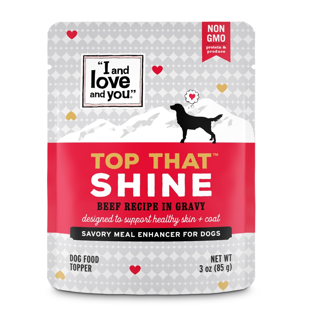 I and Love and You Top That Wet Dog Food Topper Shine Beef Recipe In Gravy - 3oz
