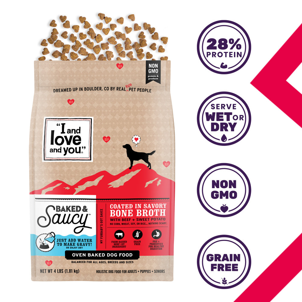 I And Love And You Baked & Saucy Beef & Sweet Potato Dry Dog Food