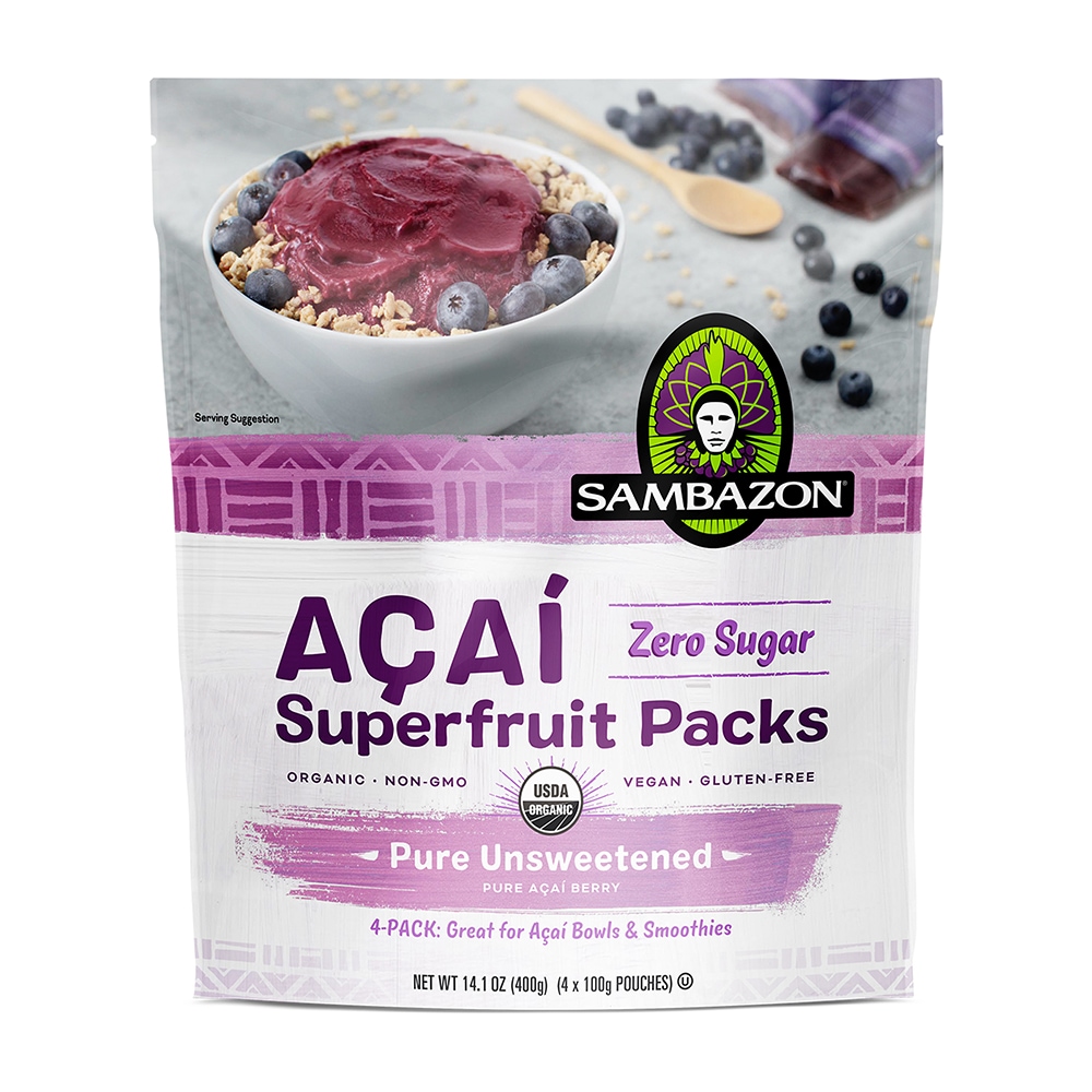 Sambazon Pure Unsweetened Acai Berry Superfruit Packs