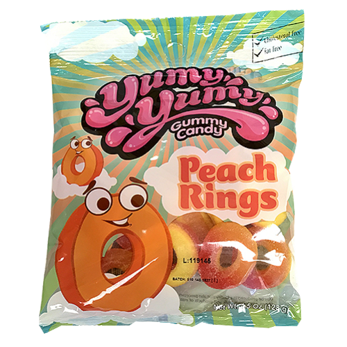 Yumy Yumy Gummy Candy Peach Rings