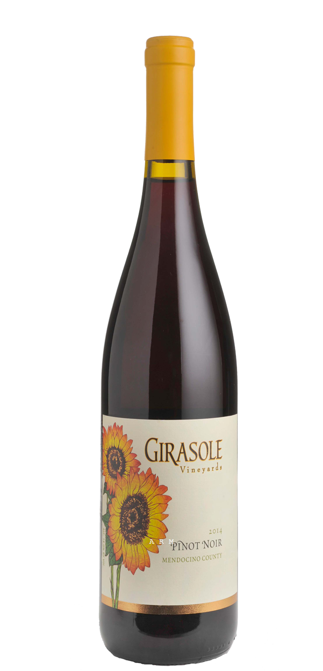Girasole 12 Bottle Case Mendocino Pinot Noir 2022 W/ Shipping