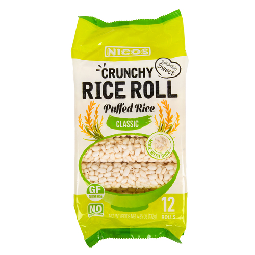 Nicos Crunch Rice Roll Classic 4.65oz, 12ct