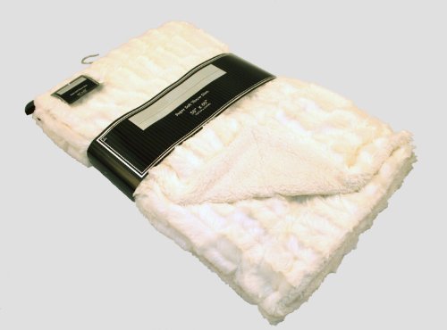 EverydaySpecialcom Deco Luxury Faux Fur Sherpa Reversible White Throw Blanket