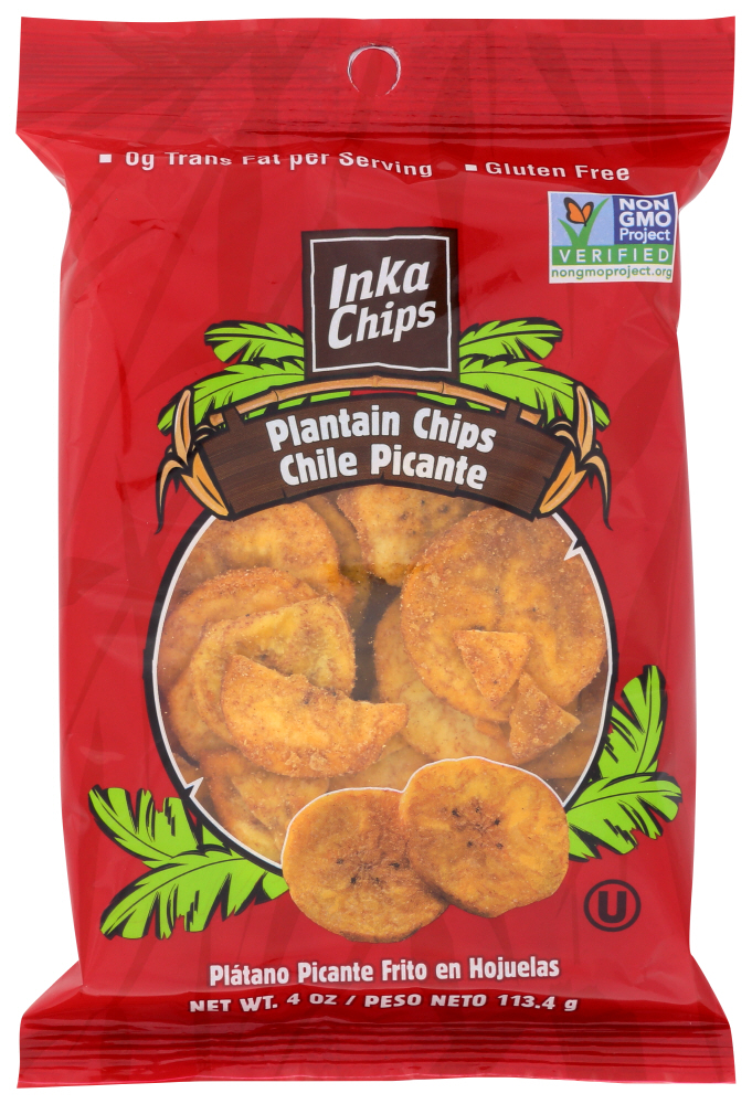 Inka Chips Crops Plantain Chile Picante 4 Oz