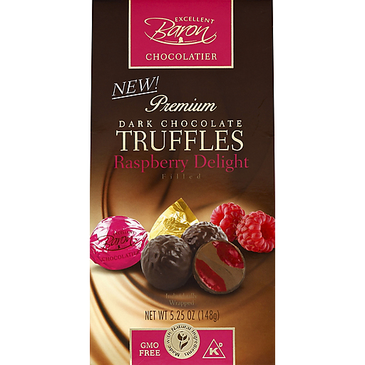 Excellent Baron Truffles, Premium, Dark Chocolate, Raspberry Delight