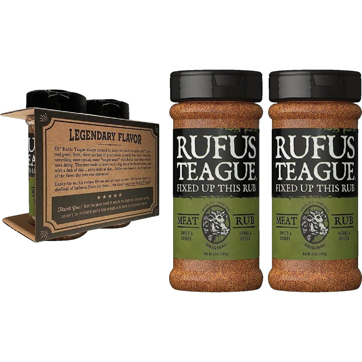 Rufus Teague Rub, Original Meat, 6.5 Oz