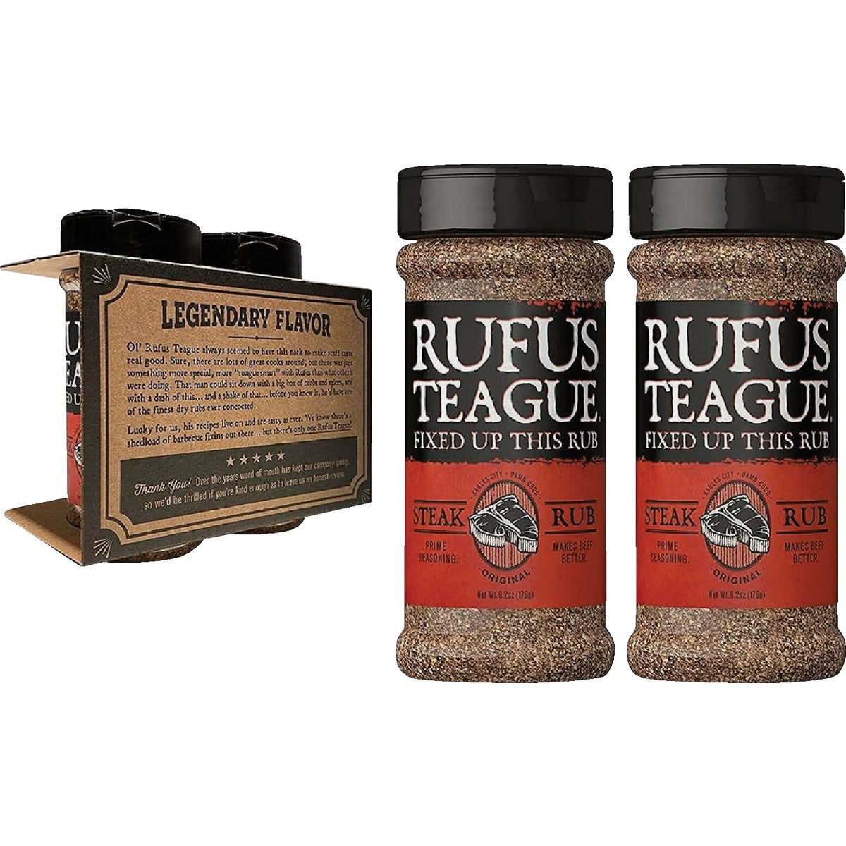 Rufus Teague Steak Rub, Original 6.2 Oz