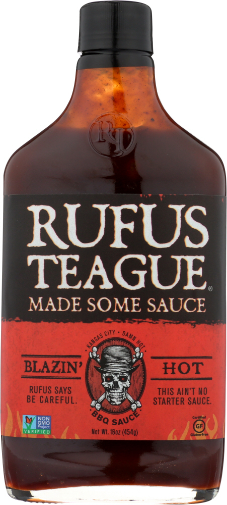Rufus Teague BBQ Sauce Blazin Hot, 16 Oz
