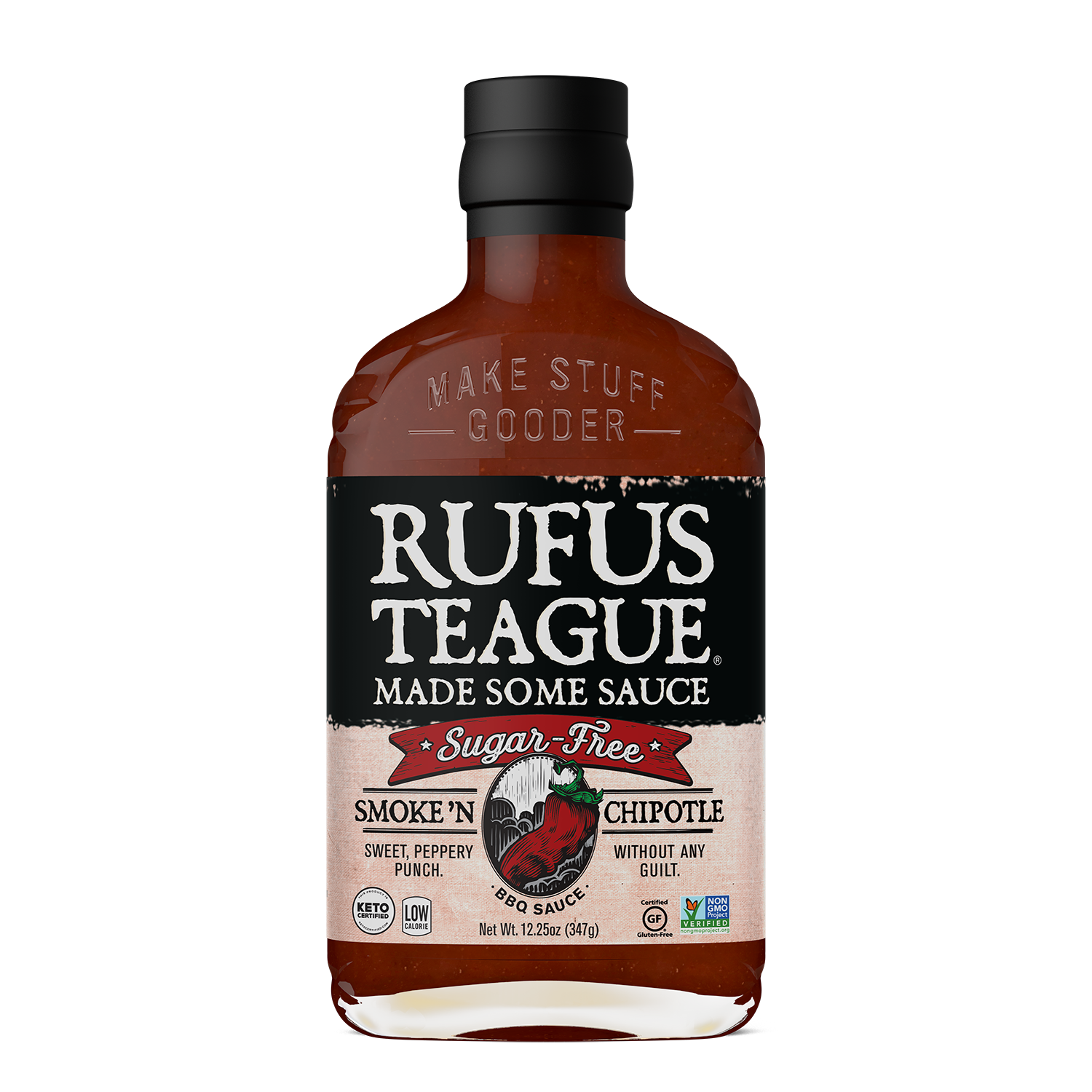 Rufus Teague Bbq Sauce, Sugar Free, Smoke 'N Chipotle 13 Oz