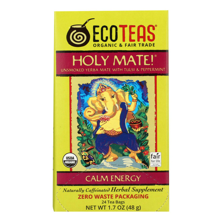 Ecoteas Holy Mate! Tea Bags - Case Of 6 - 24 BAG