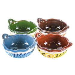 Ceramic Cazuelita Engobe Bowl 6"