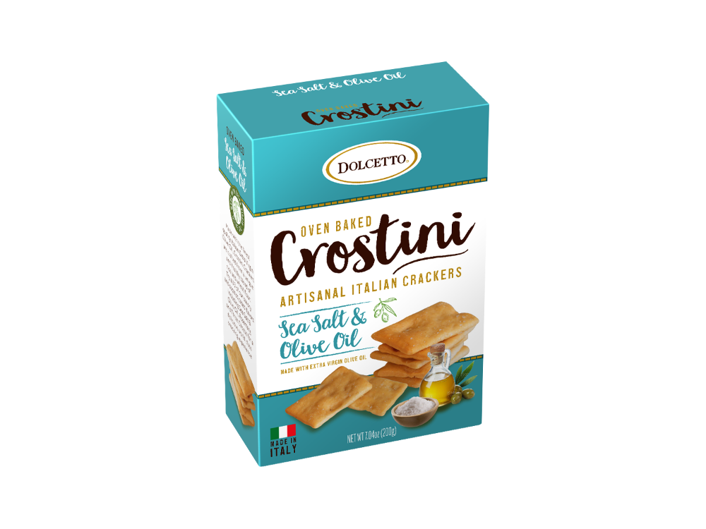 Dolcetto Oven Baked Crostini Sea Salt & Olive Oil Crackers