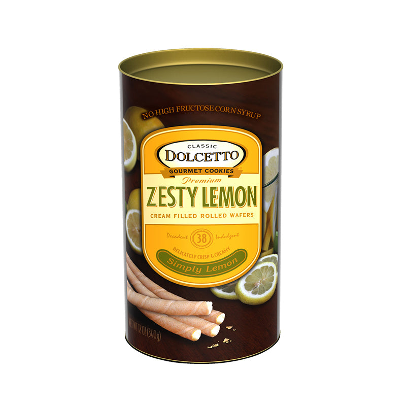 Dolcetto Zesty Lemon Rolled Wafers