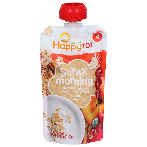 HappyTot Super Morning Organic Fruit Yogurt & Grain Blend
