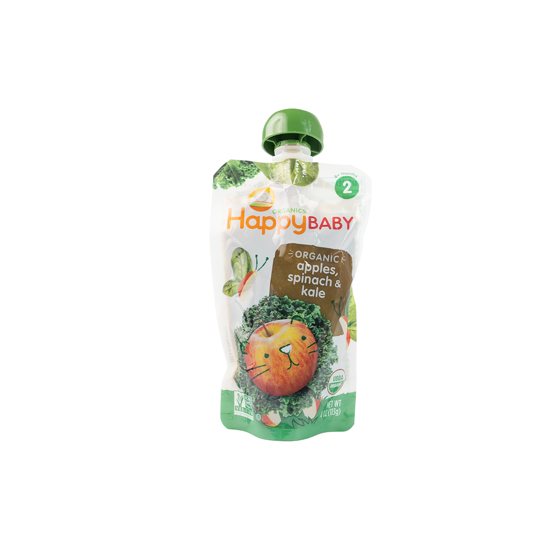 Happy Baby Organics Organic Food Simple Combos 2 Spinach, Apples & Kale