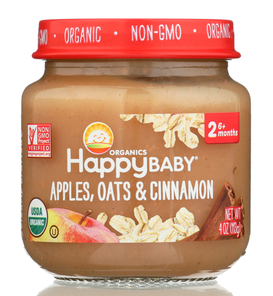 Happy Baby Organics Apples Oats & Cinnamon Stage 2 Food