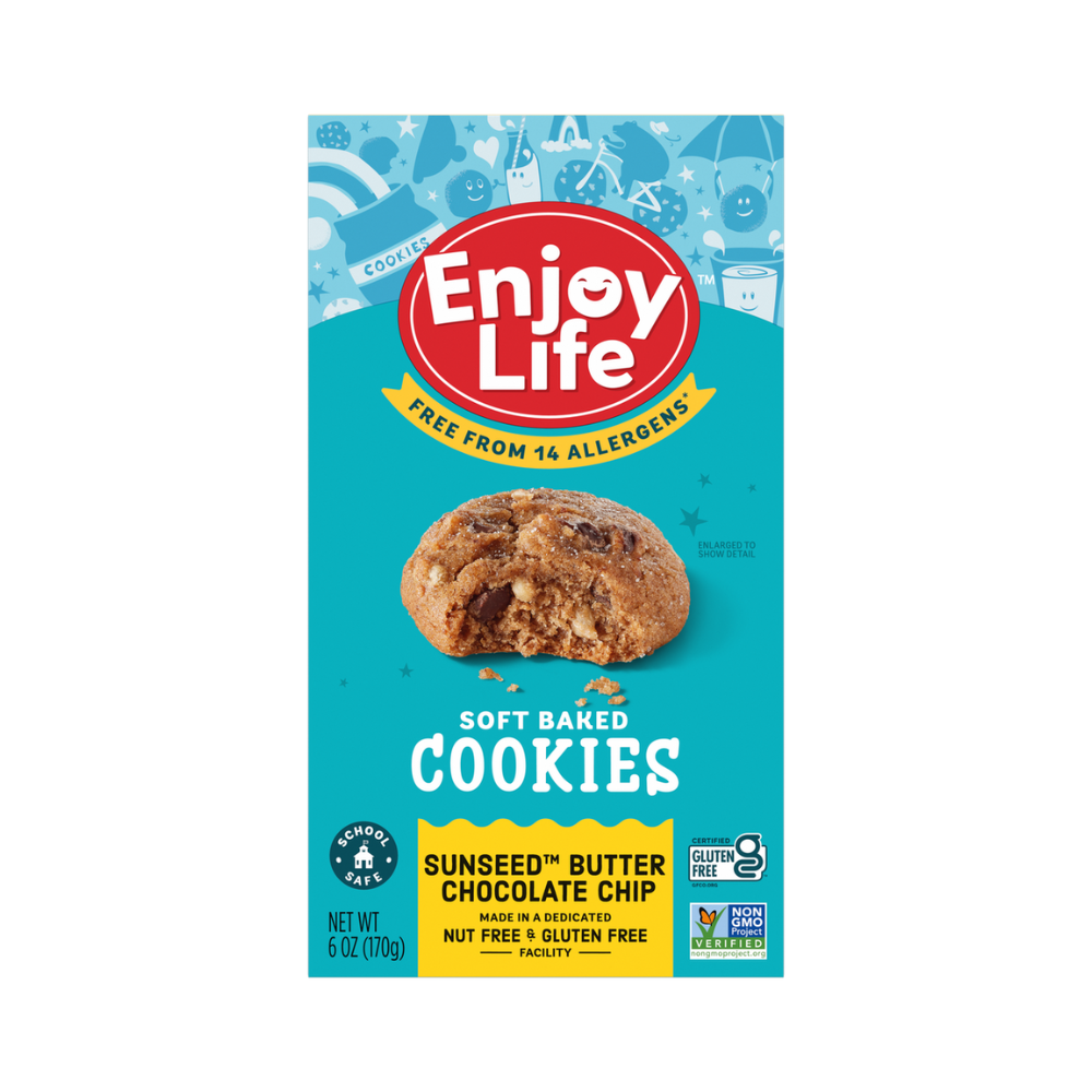 Enjoy Life Sunseed Butter Chocolate Chip Soft Baked Cookies, 6 Oz