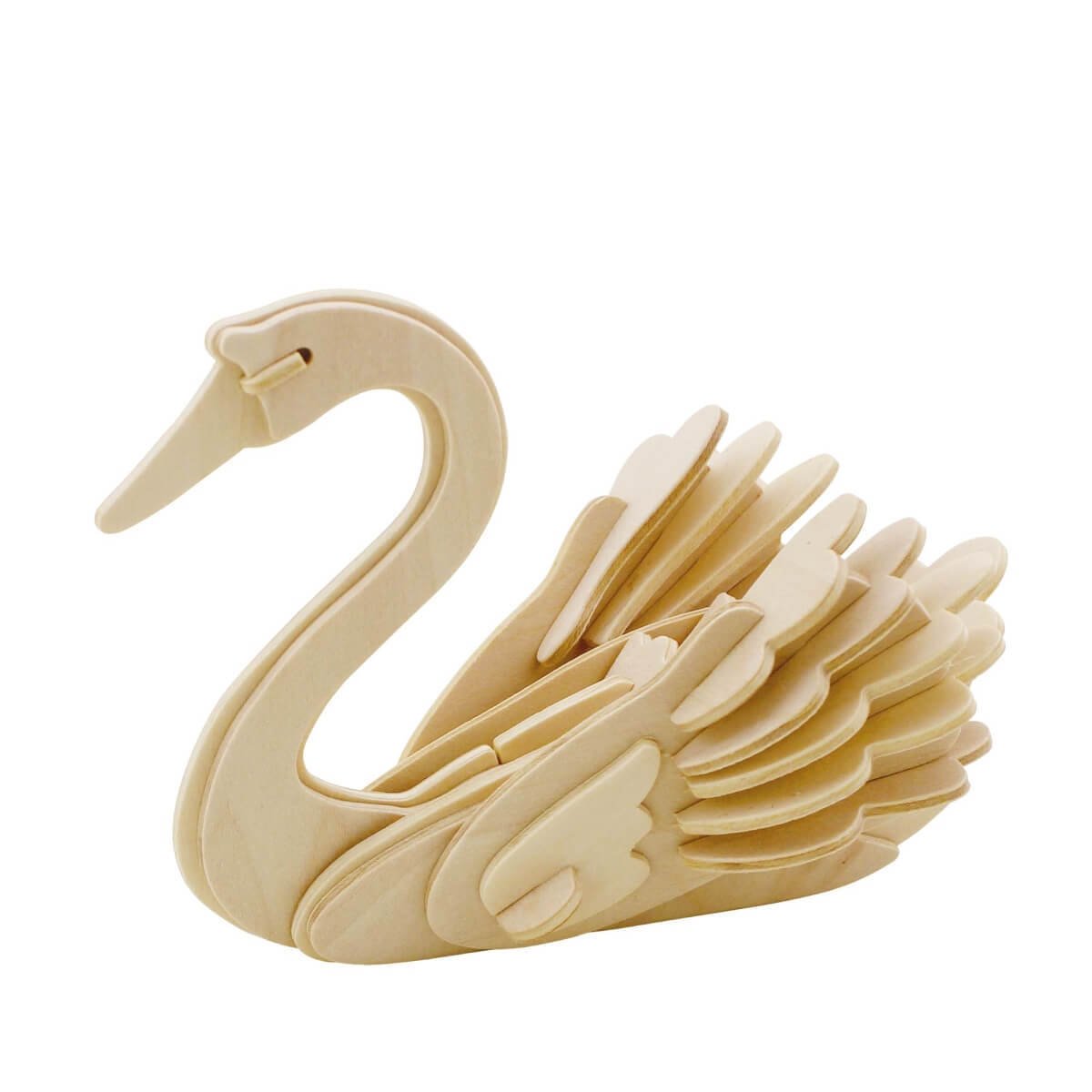 Swan 3D Wooden Puzzle DIY Build It Yourself 3 Dimensional Wood Craft Project