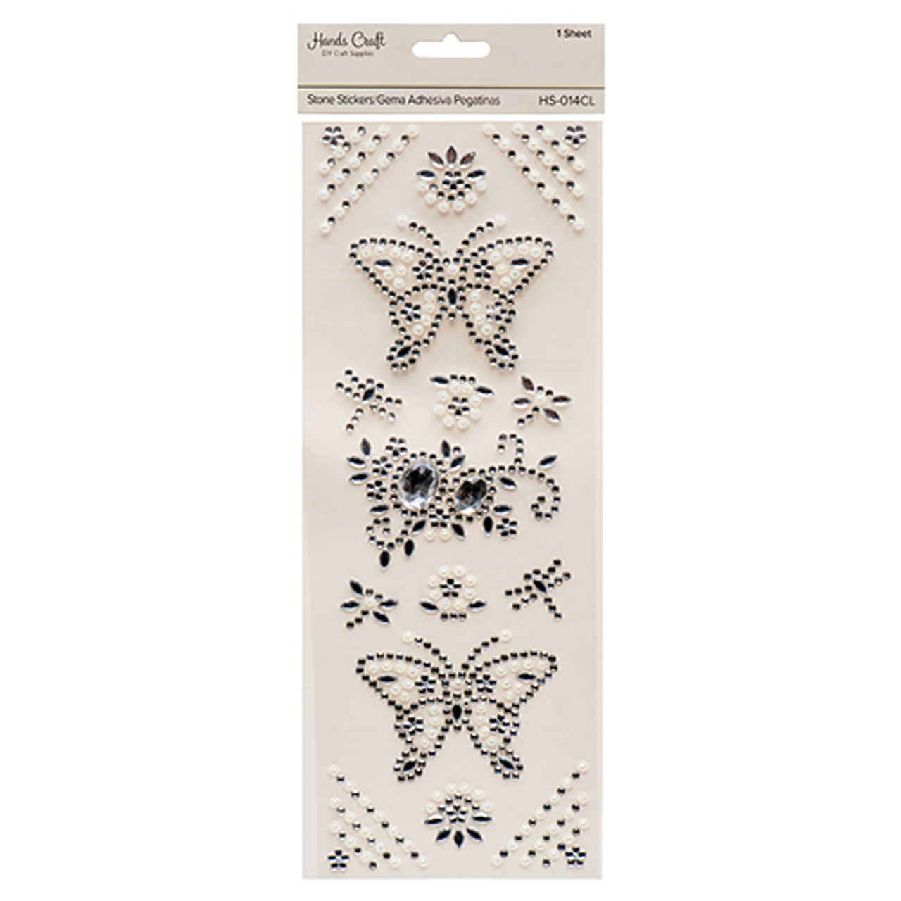 HandsCraft Angels Stone Sticker Butterfly Clear