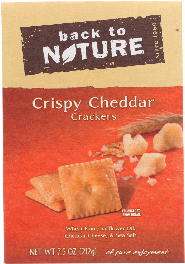 Back To Nature Crispy Cheddar Crackers 7.5 Oz Box